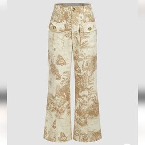 Cider Floral Flare Leg Pants